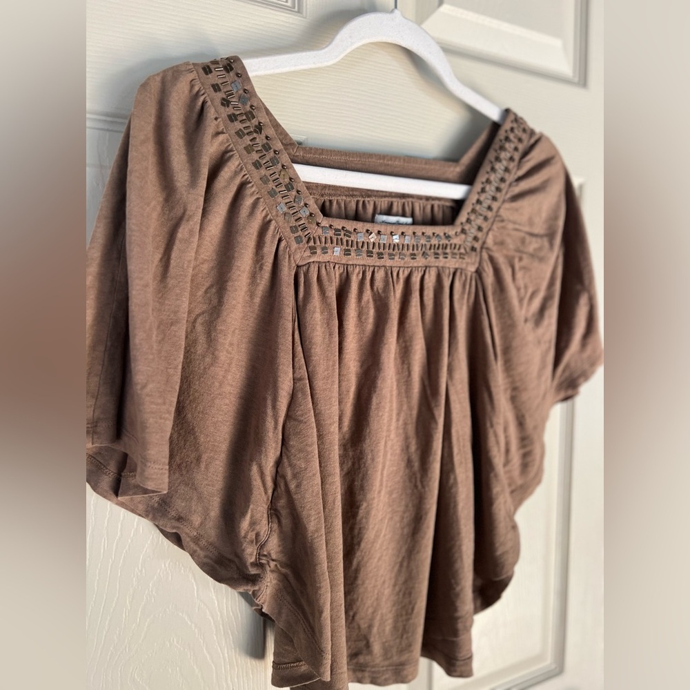 American Eagle Outfitters | Boho Flutter Sleeve Top | XS - Picture 2 of 5
